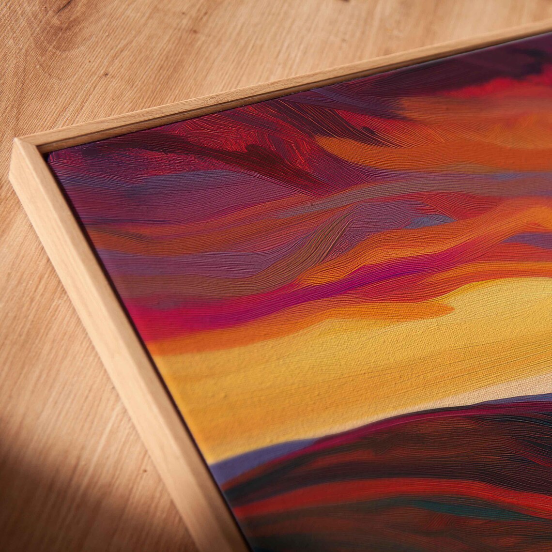 Grizzly Bear In Tundra Bold Colorful Sunset Oil Painting Art Poster - Image 2