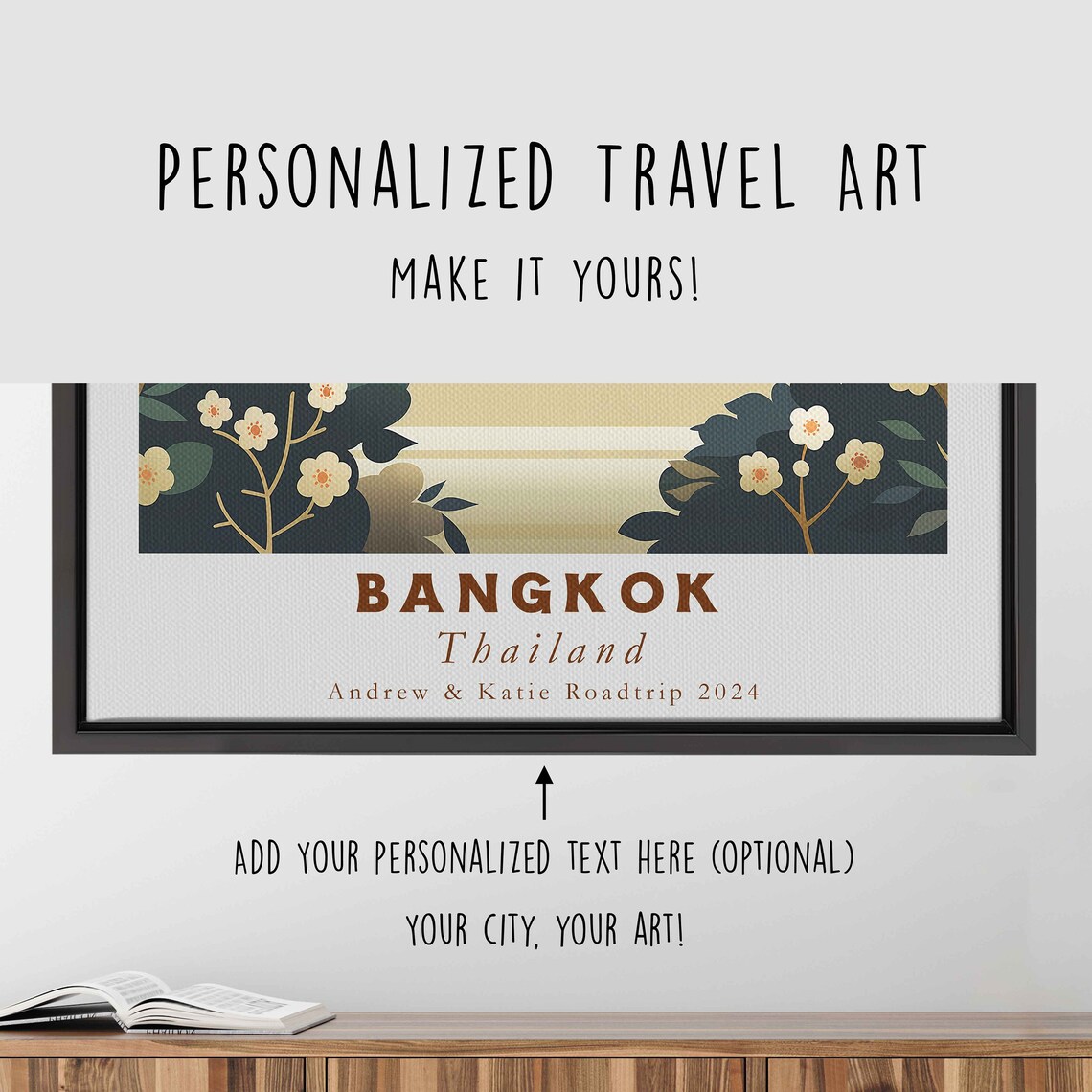 Bangkok Thailand Golden Palace River Garden Vintage Travel Poster - Image 4