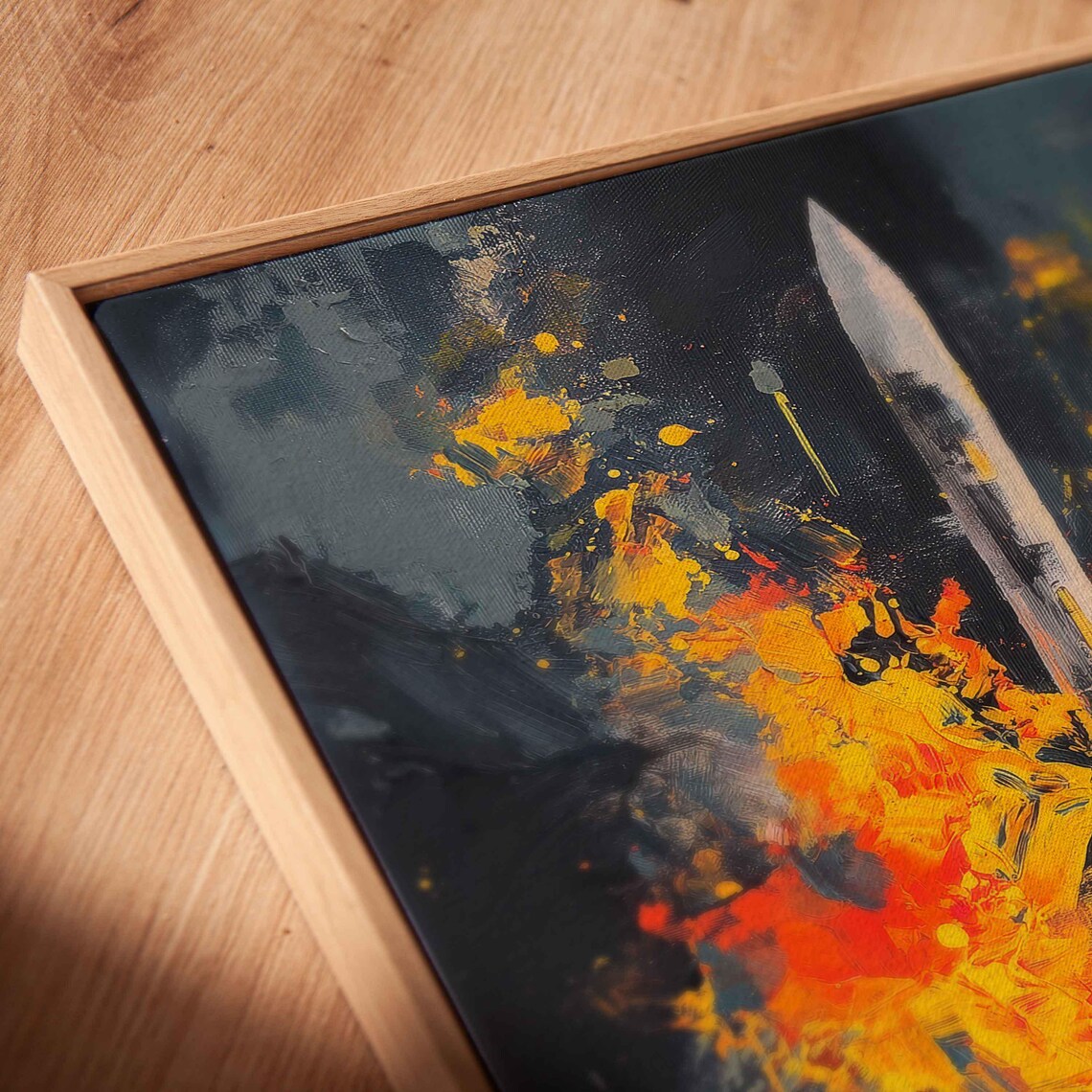 Rocket Launch Expressive Acrylic Art Print - Image 2