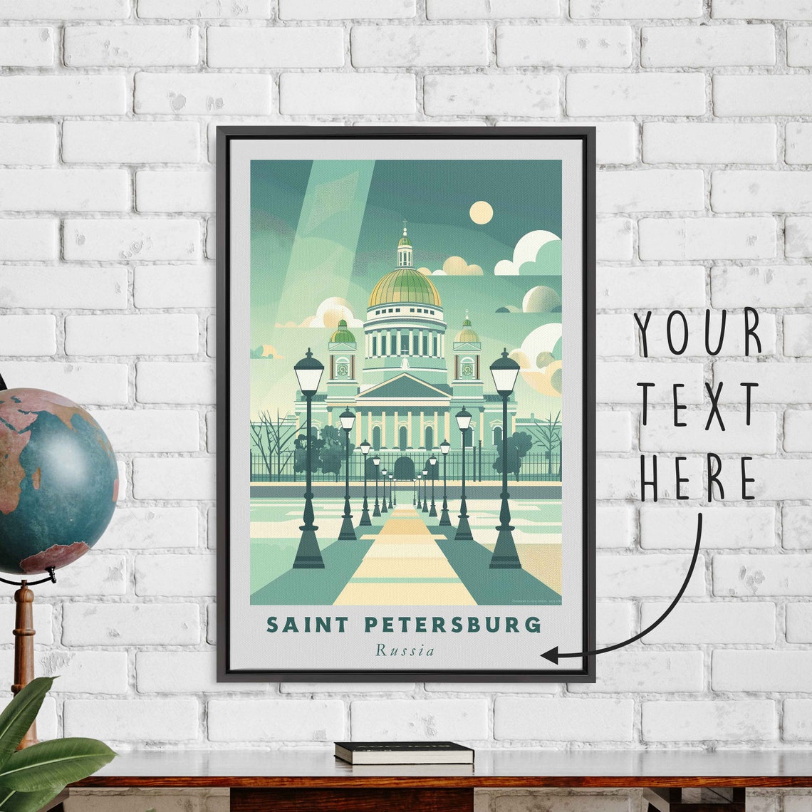 Saint Petersburg Russia Acrylic Painting Travel Art Framed Wall Art Framed Fine Art Poster Paper Print Travel Home Decor