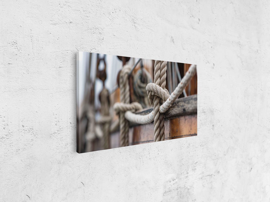 Sailor Knot Rope Close-Up Rustic Nautical Photography Poster - Image 4