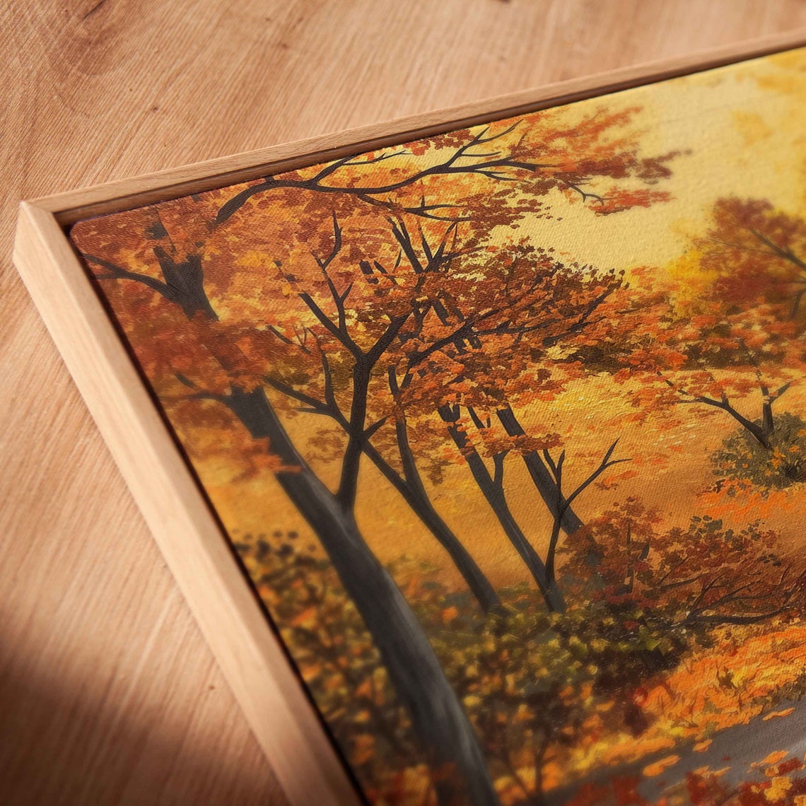 Winding Country Road Autumn Foliage Golden Fall Landscape Poster - Image 2