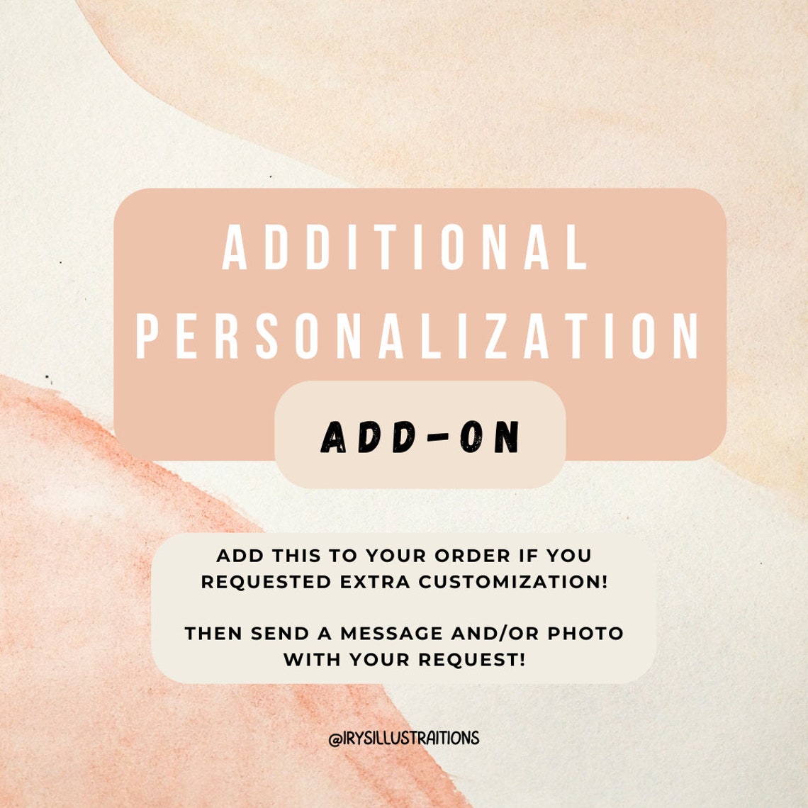 Customisation Add-On, Personalised