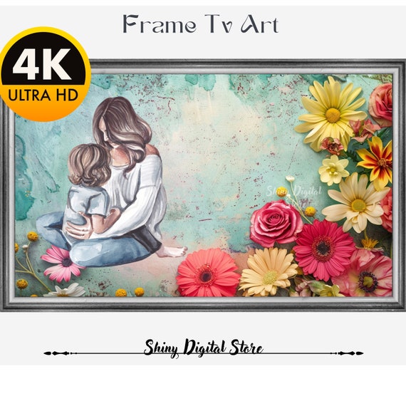 First Mothers Day Frame Mothers Day Frame Happy Mothers Day 2024 Frame Tv Art Mothers Day Mothers Day Frame Tv Mom Picture Art