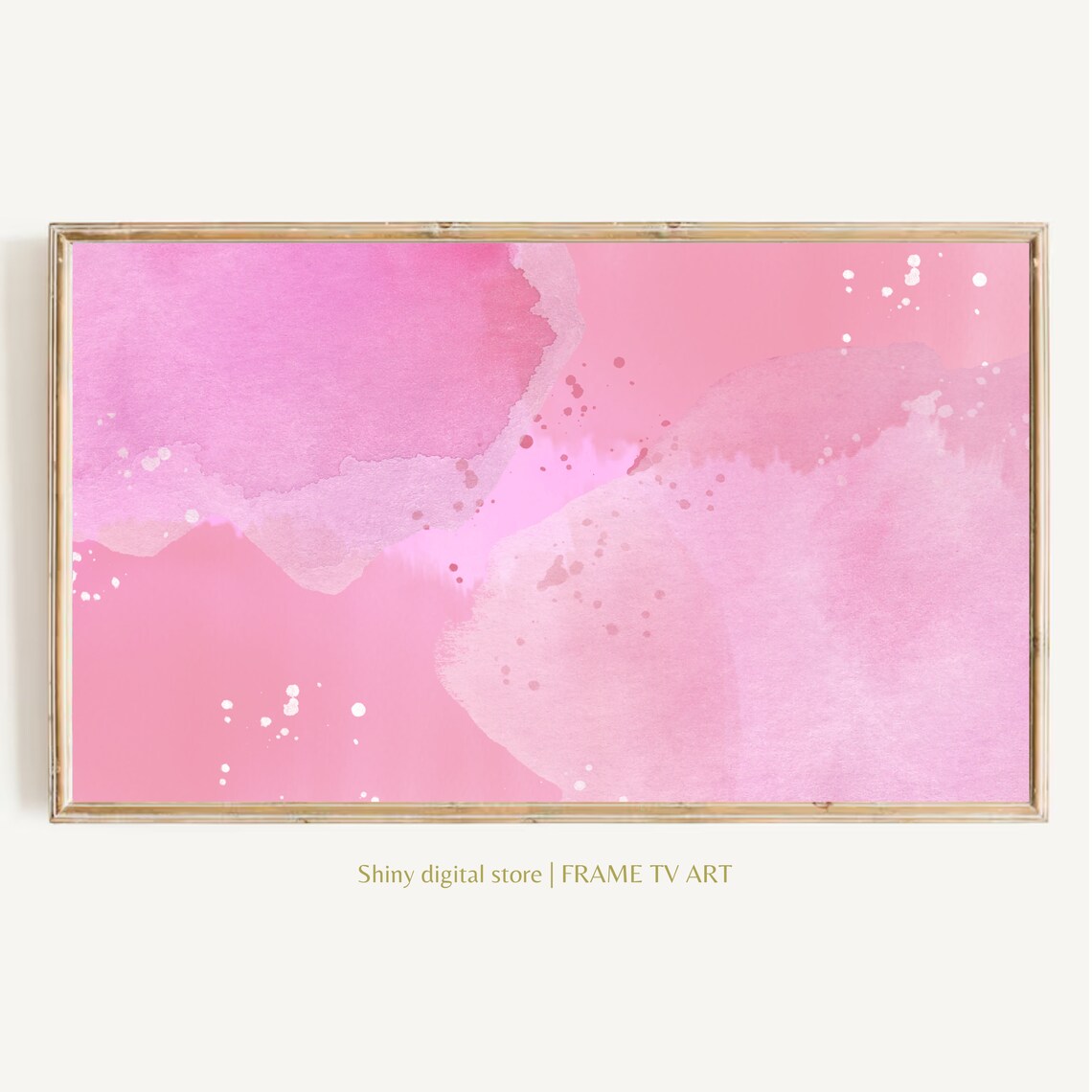 Abstract Pink Frame TV Art, Modern Minimal Decor