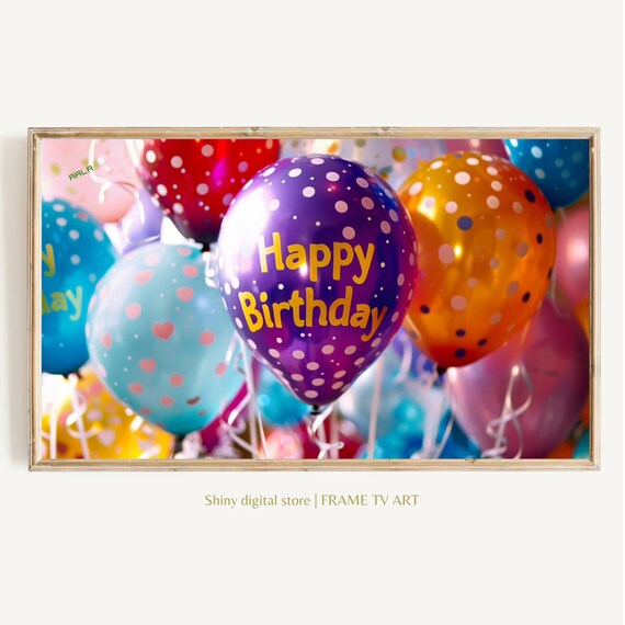 Birthday Frame Tv Art For Instant Happy Birthday Frame Tv Art Frame Tv Birthday Art Happy Birthday Tv