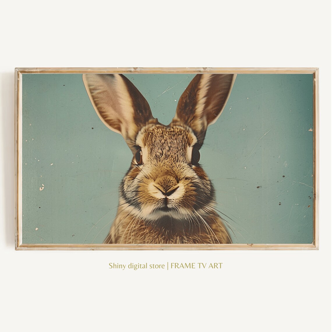 Easter Bunny Vintage Bunny Painting, Poster Print