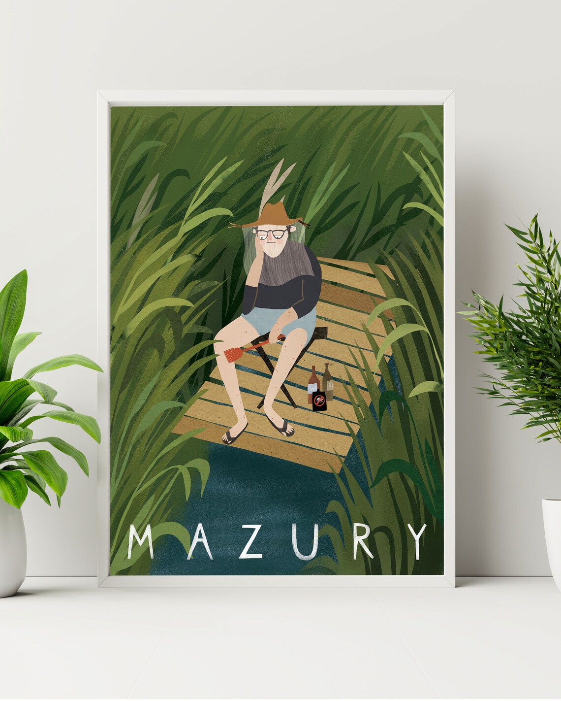 Mazury Poland Vintage Travel Poster, Beach Print - Image 2