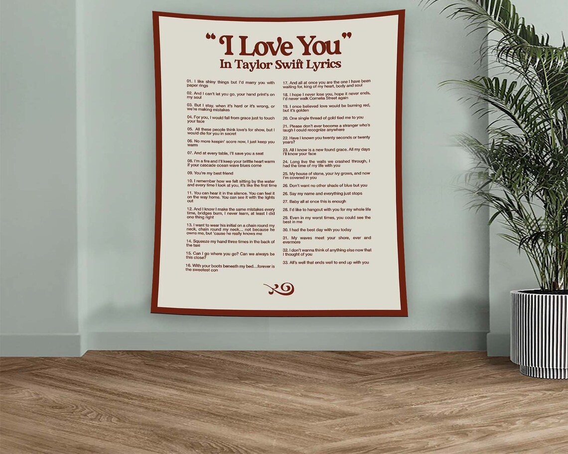 Love Tapestry, Minimalist Valentine's Day Poster Print - Image 2