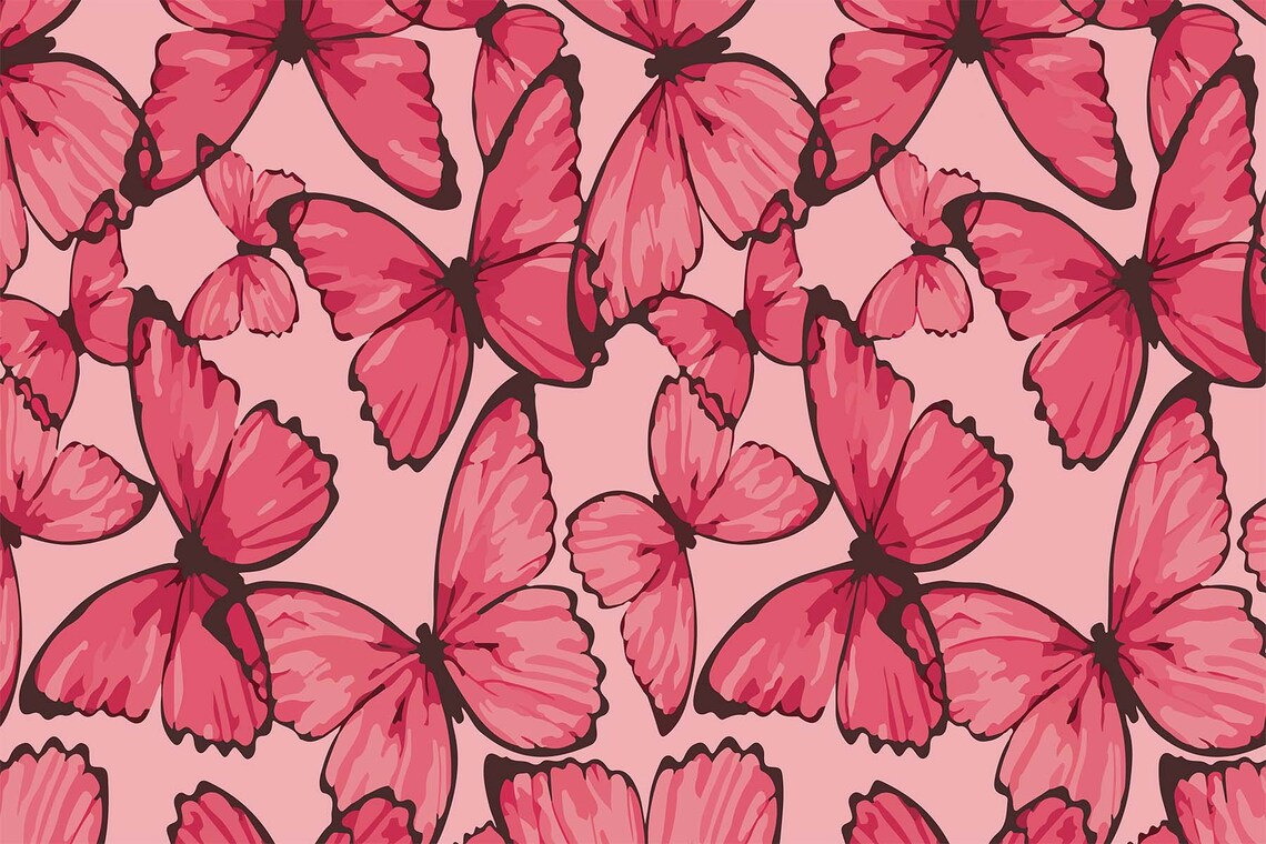 Butterfly Abstract Modern Art Print, Girl Room Decor - Image 3
