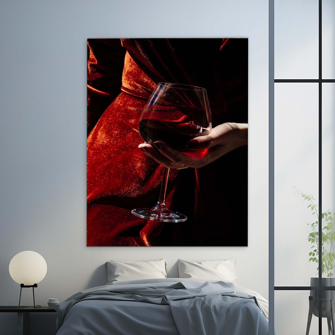 Red Wine Wall Art Print, Kitchen and Hallway Decor - Image 2