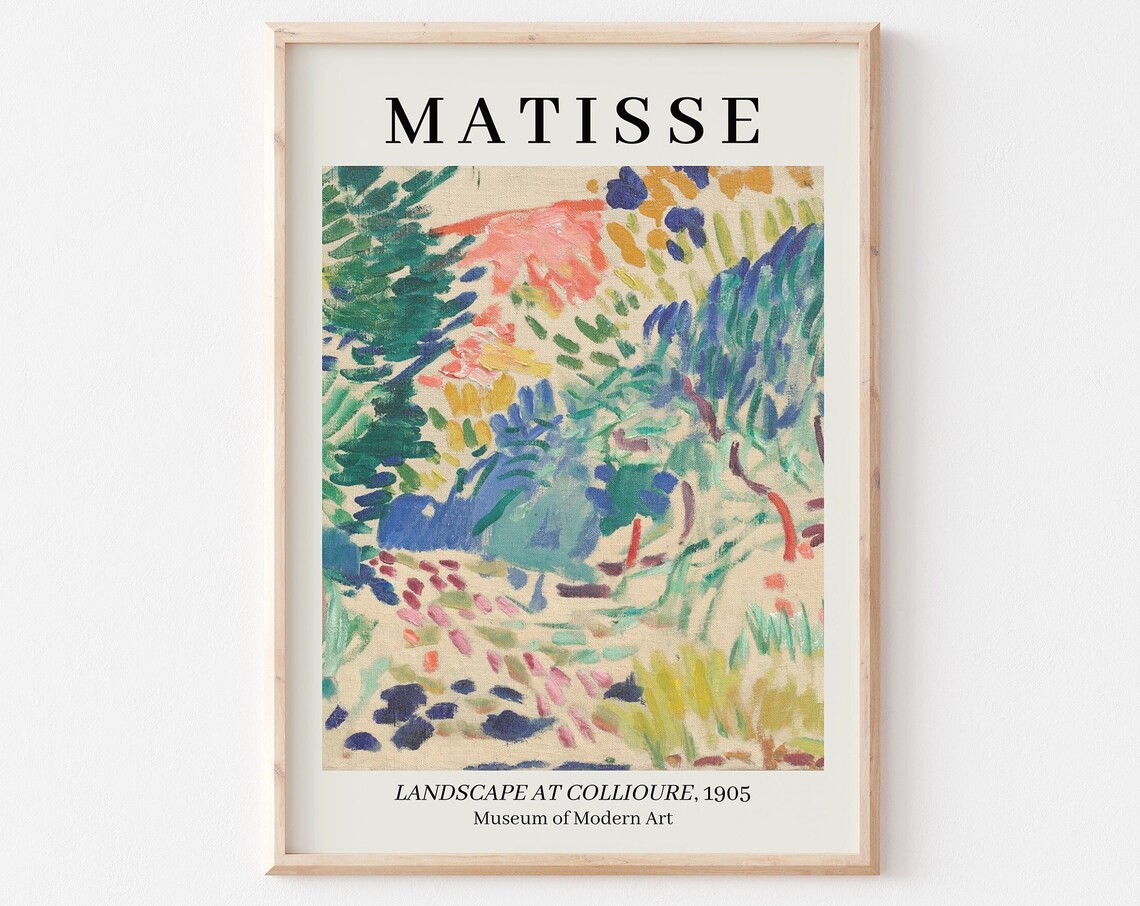 Matisse Exhibition Art Print, Vintage Collioure Landscape