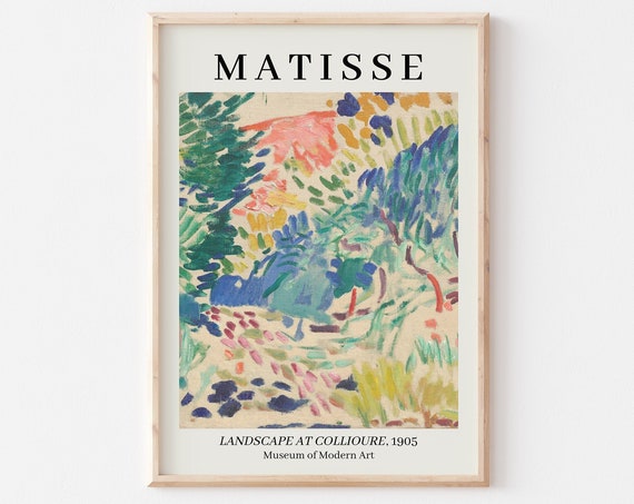 Matisse Exhibition Art Print, Vintage Collioure Landscape