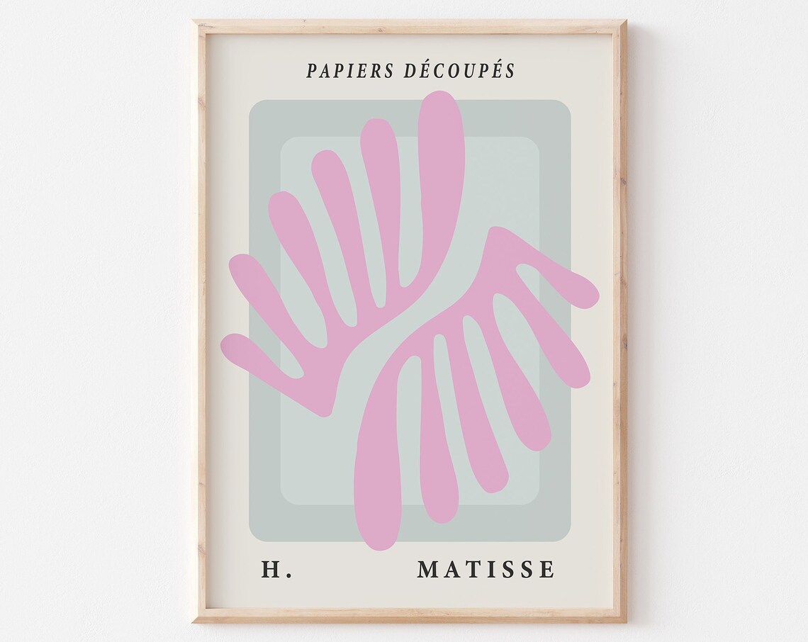 Matisse Papiers Decoupes Pink Organic Shape Art Exhibition Poster
