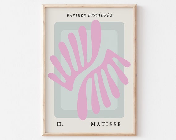 Matisse Art Print Abstract Cutout Colorful Home Decor Vintage Exhibition Unframed