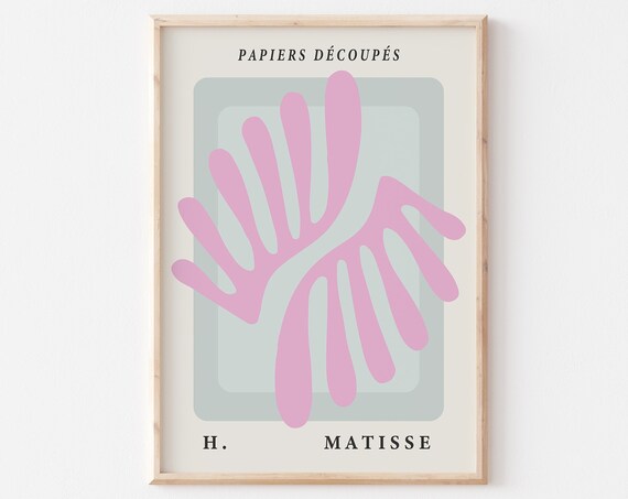 Matisse Papiers Decoupes Pink Organic Shape Art Exhibition Poster