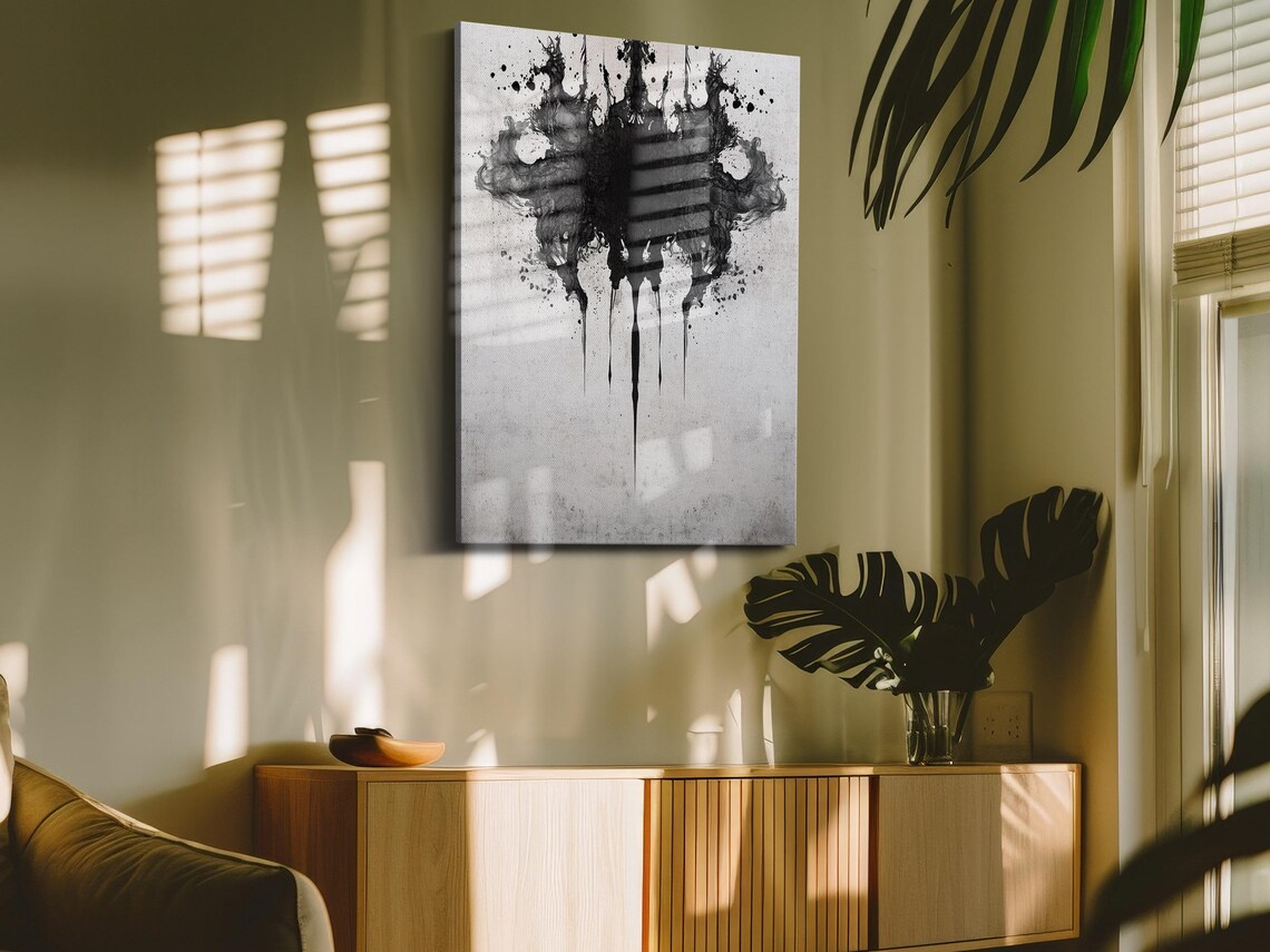 Ink Splatter Elegance, Abstract Style Art Print - Image 4