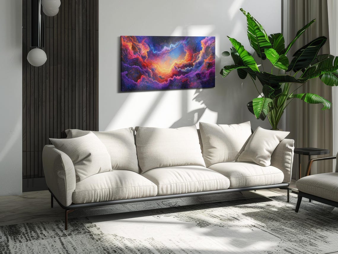 Cosmic Explosion Abstract Modern Art - Image 2