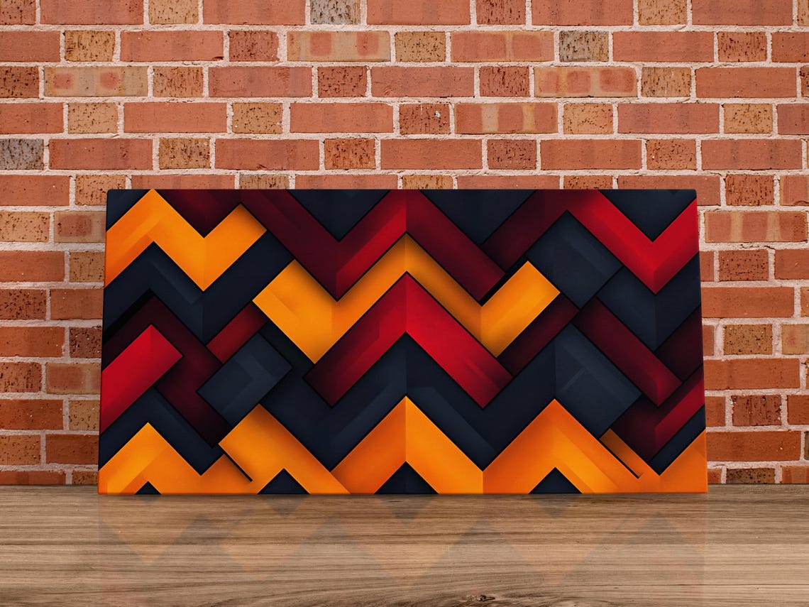 Bold Chevron Design Pattern Art Print - Image 4
