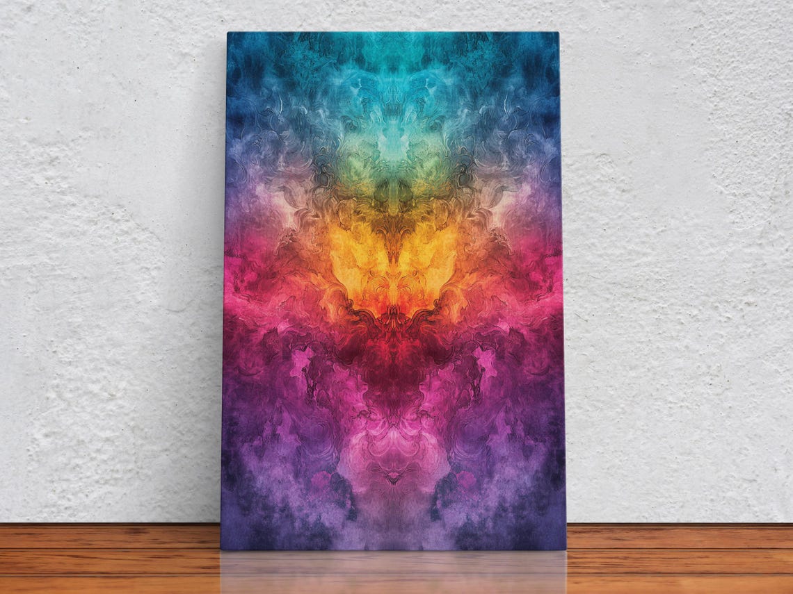Rainbow Gradient Abstract, Art Print