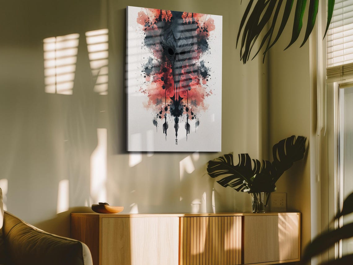 Gothic Skull Ink Art Print - Image 4