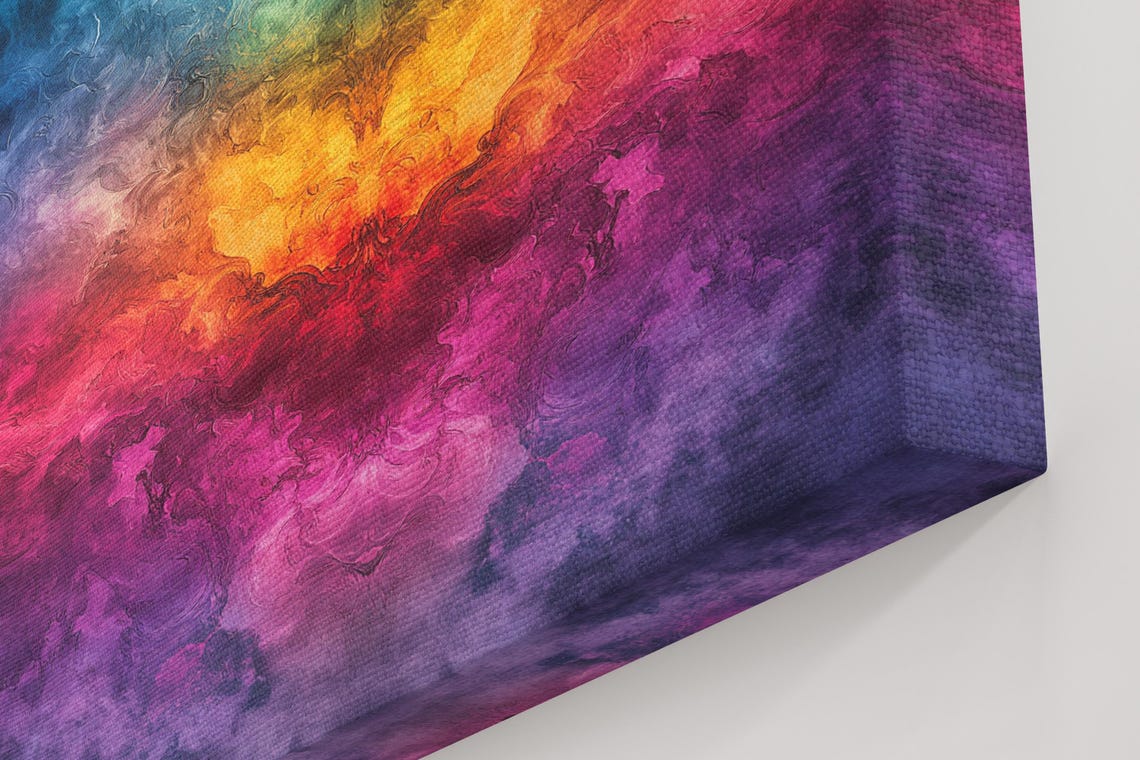 Rainbow Gradient Abstract, Art Print - Image 5