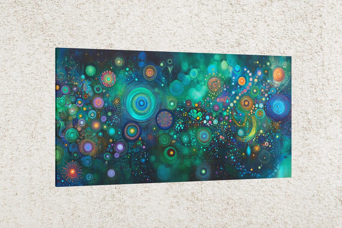 Galactic Sphere Dots, Abstract Modern Art Print - Image 2