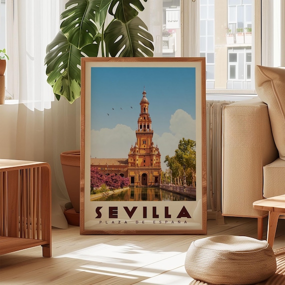 Sevilla Spain Vintage Travel Poster