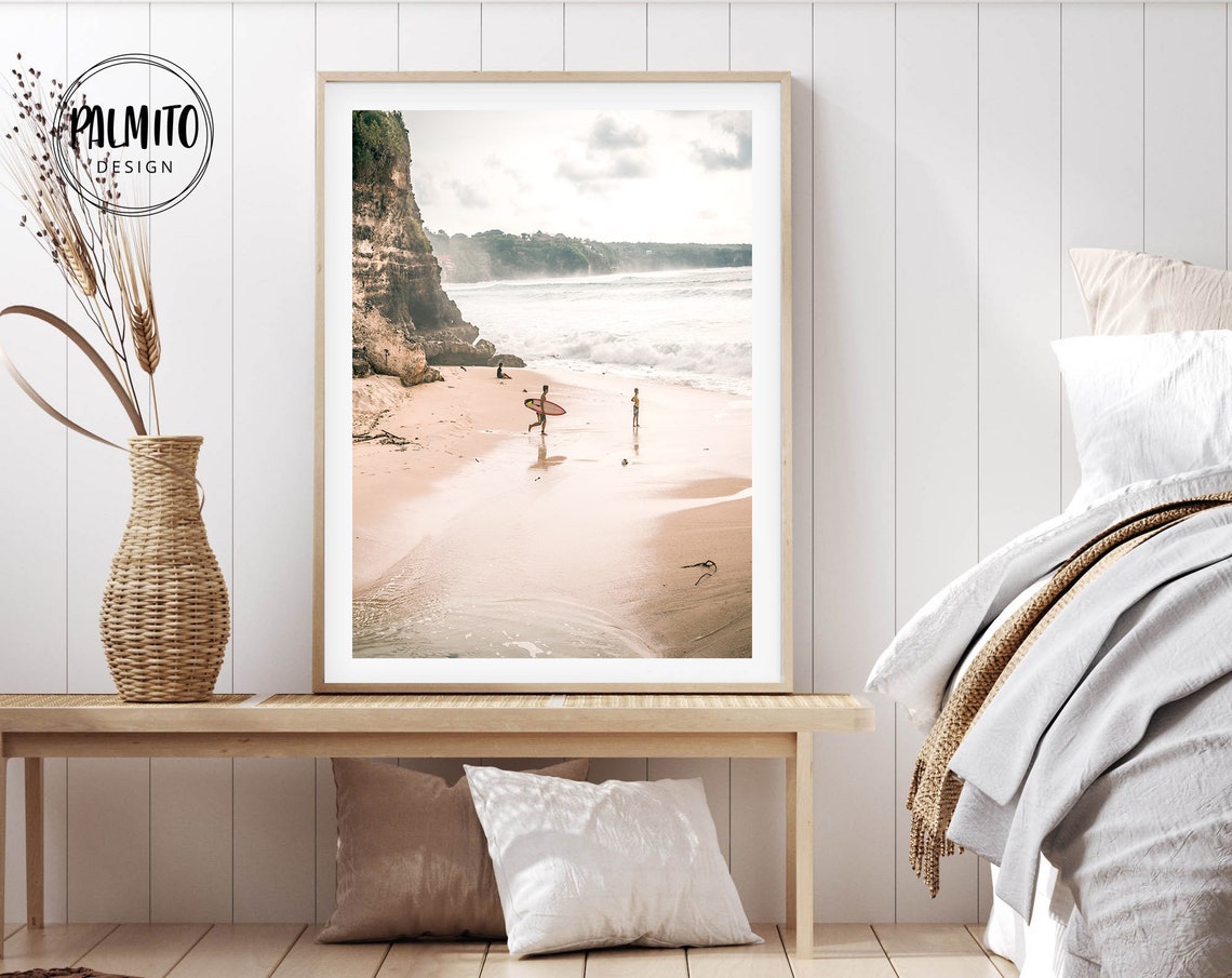 Surfers Beach Walk Ocean Cliff Surf Photography Travel Poster - Image 3