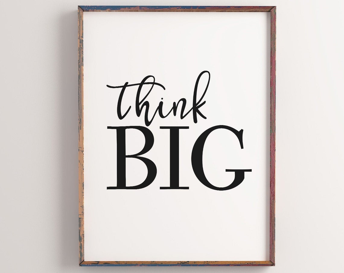 Think Big Office Decor Motivational Office Wall Art Printable Wall Art Inspirational Print Office Wall Decor Poster - Image 2