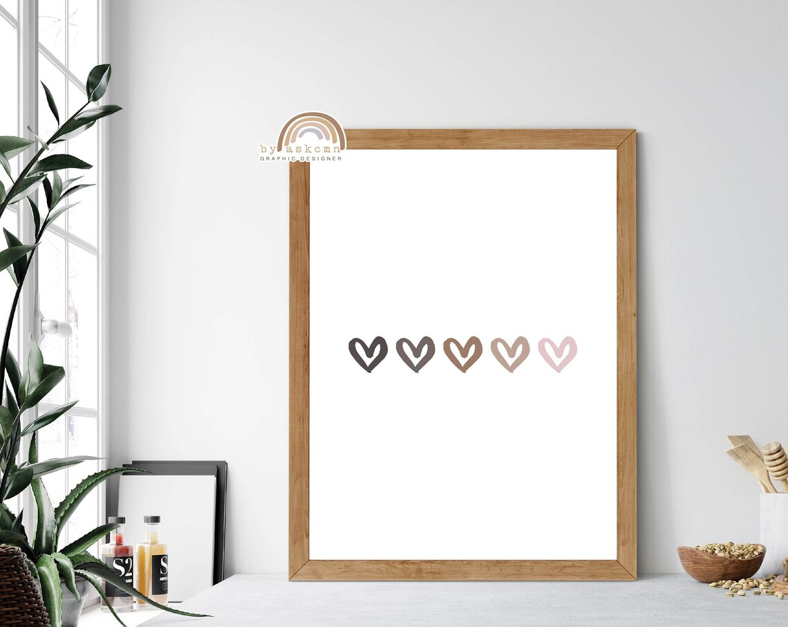 Black Lives Matter Print Vote Heart Boho Nursery Print Baby Room Decor Pastel Heart Baby Room Poster Living Room Art Print - Image 5