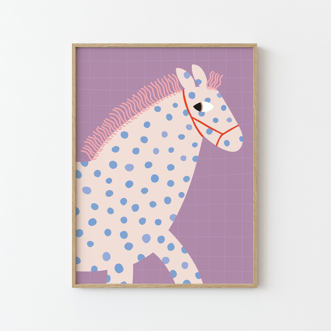 Appaloosa Horse Illustration Poster For Kids Room