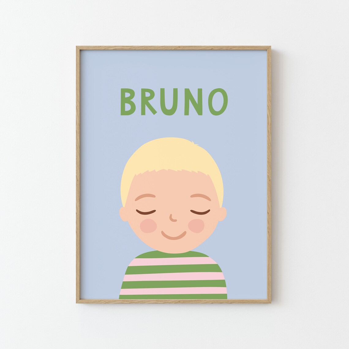 Personalized Portrait Boy Art Print for Kids Room - Image 3