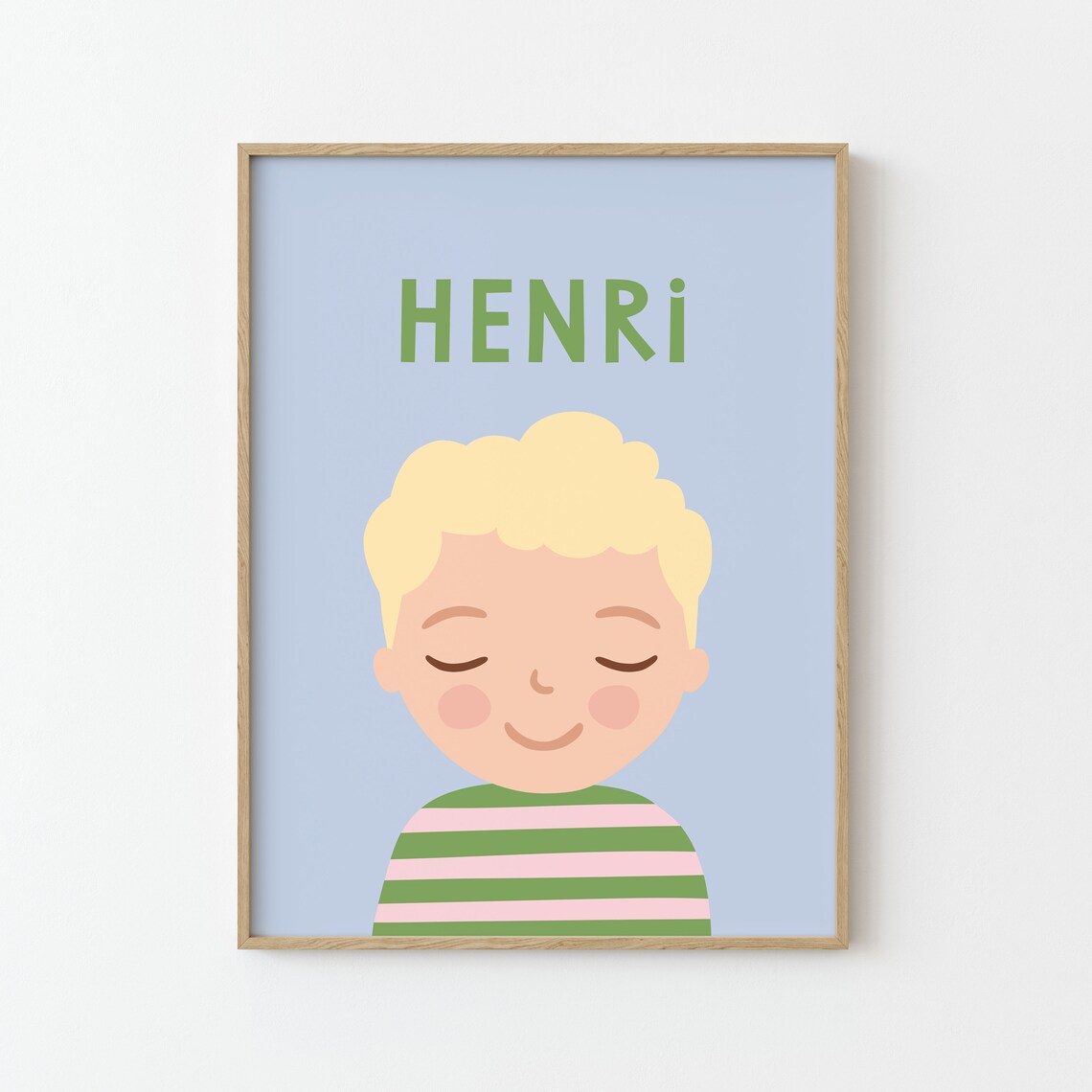 Personalized Portrait Boy Art Print for Kids Room - Image 2