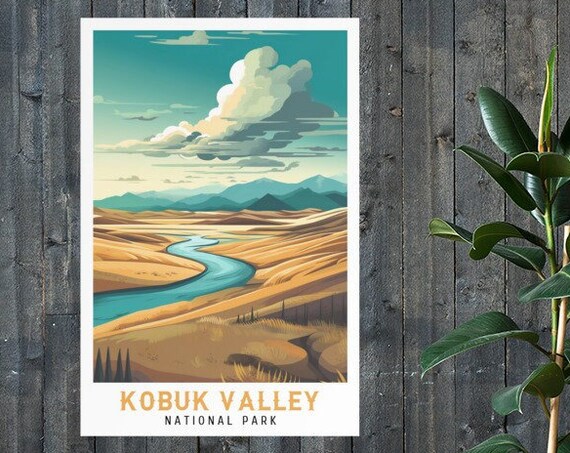 Kobuk Valley National Park Vintage Travel Poster Print Wall Art Gift Idea Home Decor