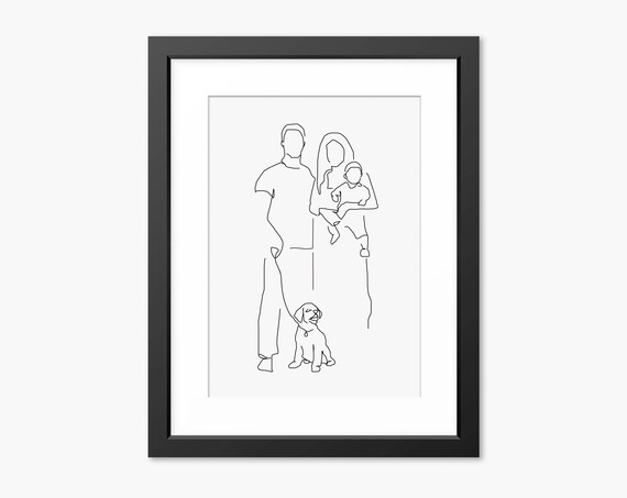 Family Print Family Wall Art Family Illustration Family Drawing Family Line Art Family Wall Art Family Art