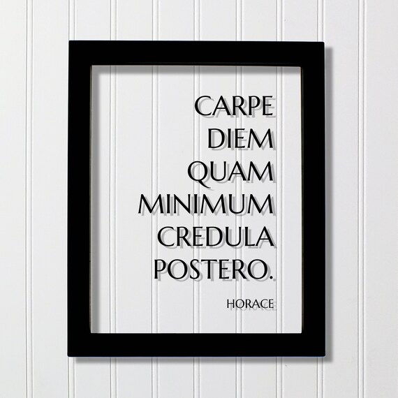 Horace Carpe Diem Original Latin Quote Floating Typewriter Poster
