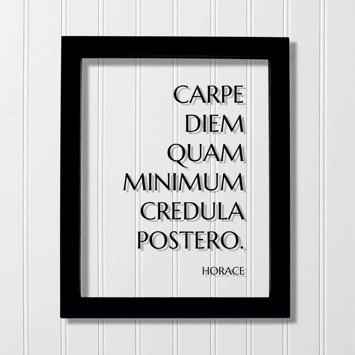 Horace Carpe Diem Original Latin Quote Floating Typewriter Poster