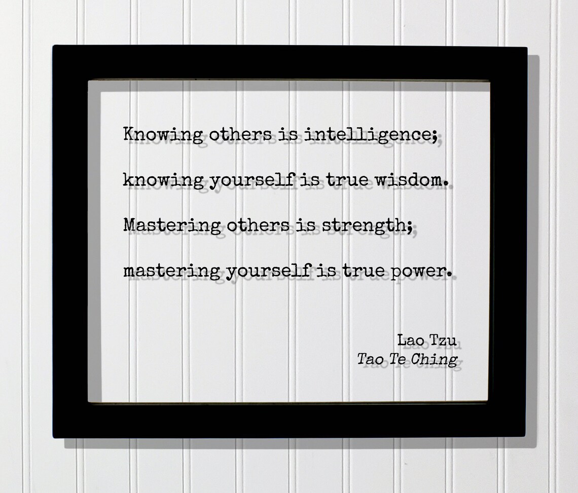 Lao Tzu Tao Te Ching Quote Art Print, Taoism