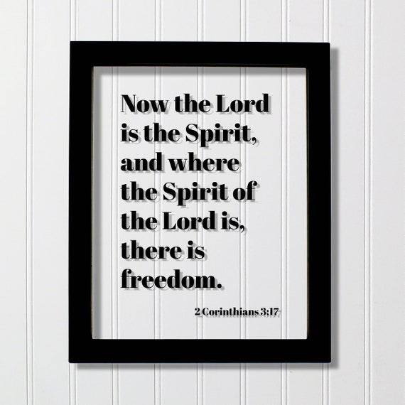 2 Corinthians 3:17 Scripture Art Print, Christian Verse