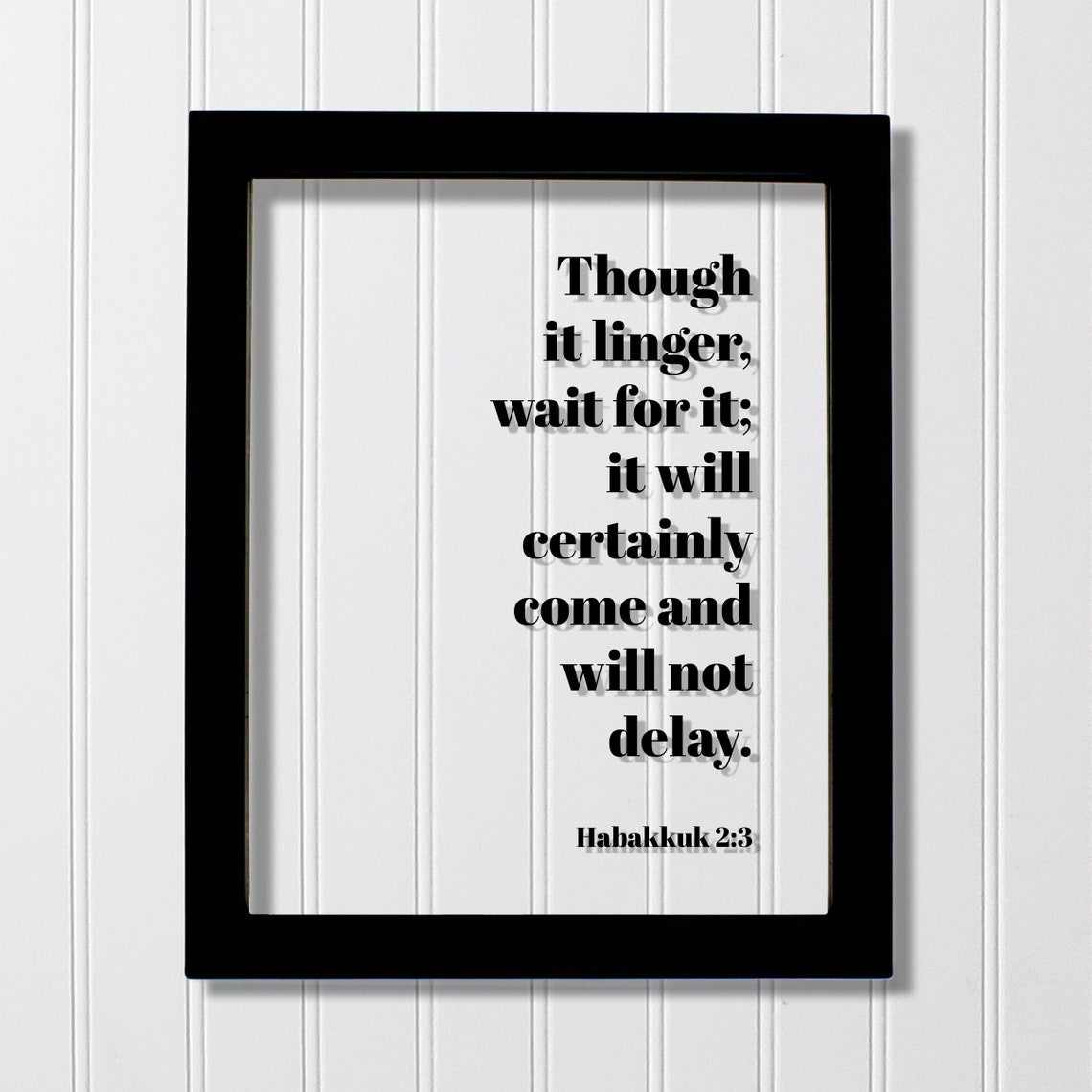 Habakkuk 2 3 Though It Linger Wait For It Bible Verse Poster