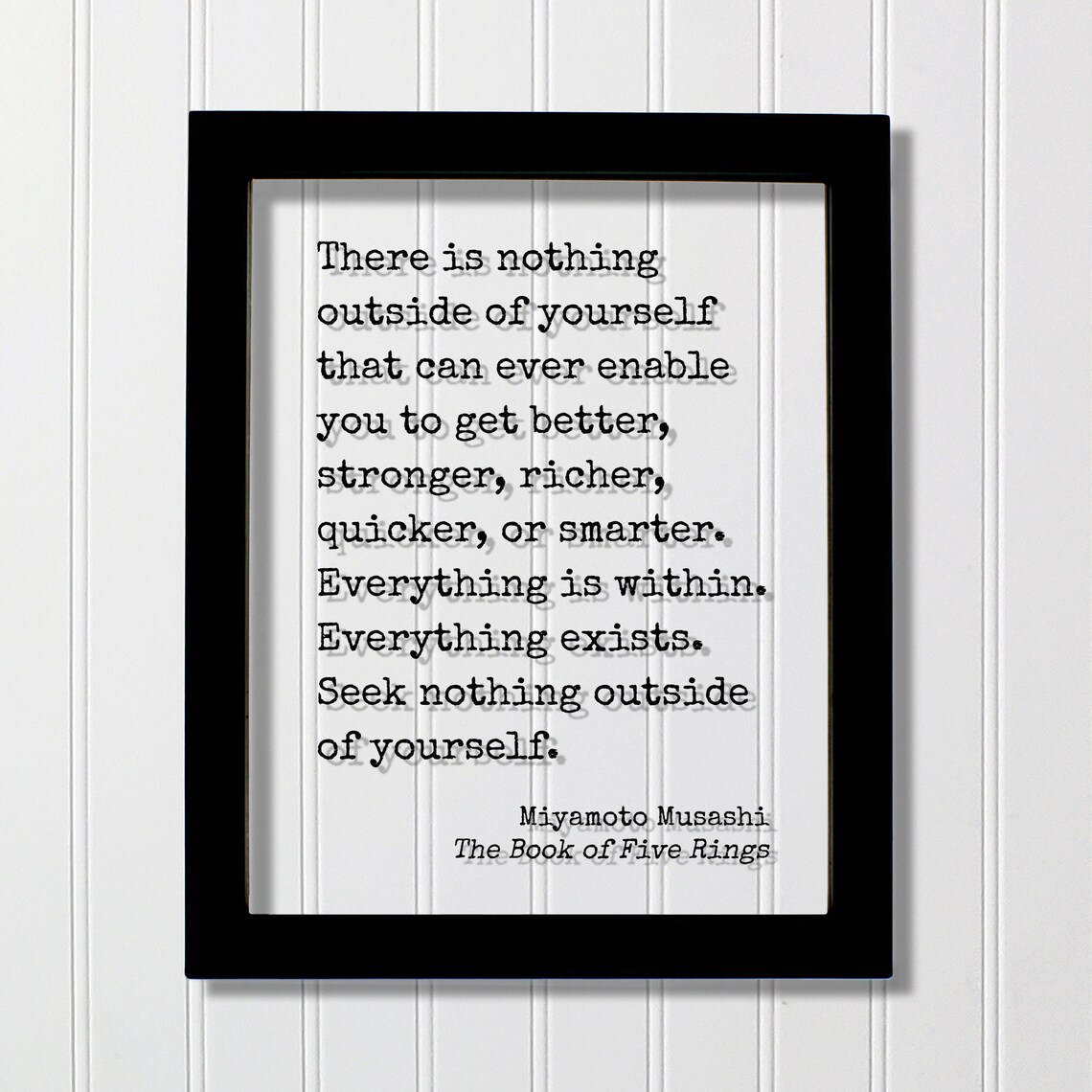 Miyamoto Musashi Quote Art Print, Mindful Reflection