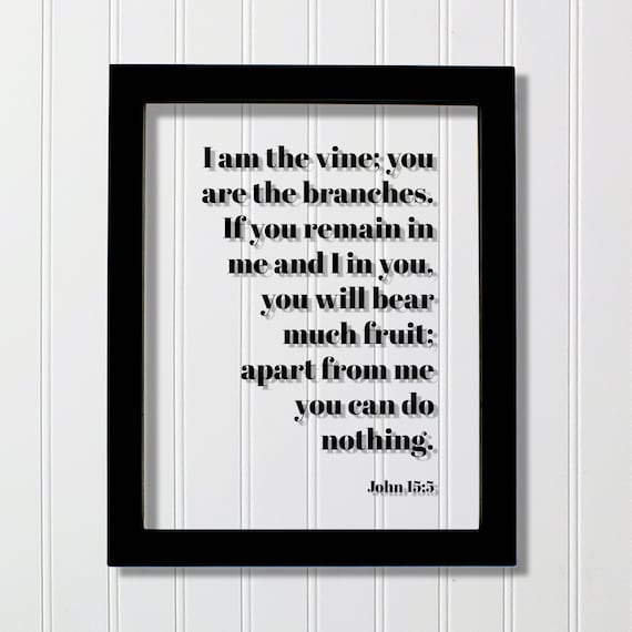 I Am The Vine You Are The Branches John 155 Scripture Poster