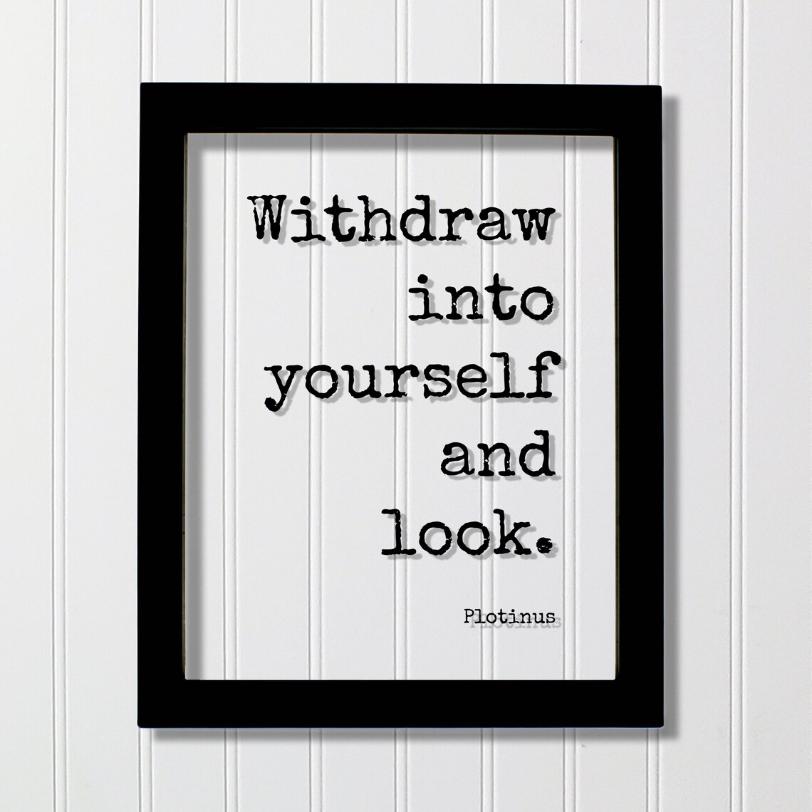 Plotinus Floating Quote Art Print, Meditation Mindset