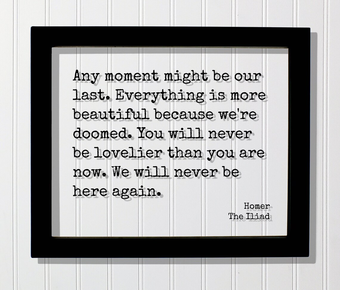 Homer The Iliad Quote Art Print, Literary Style