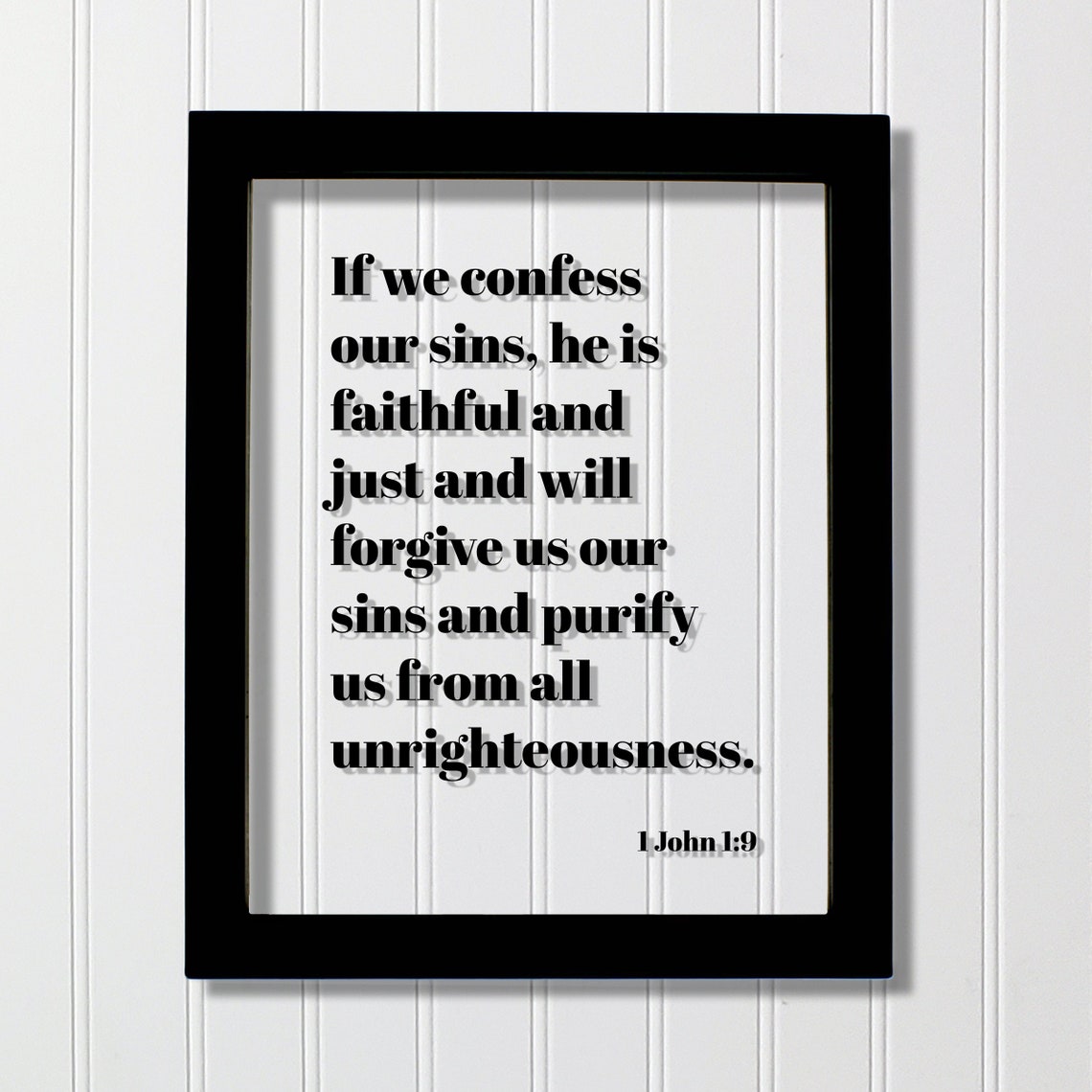 1 John 1:9 Confess Our Sins Forgiveness Bible Verse Scripture Poster