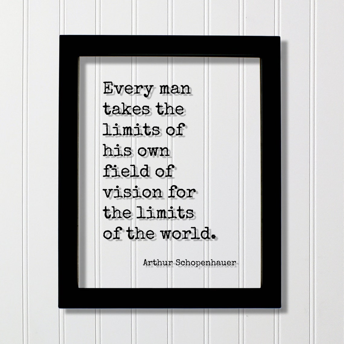 Arthur Schopenhauer Field Of Vision Quote Motivational Poster