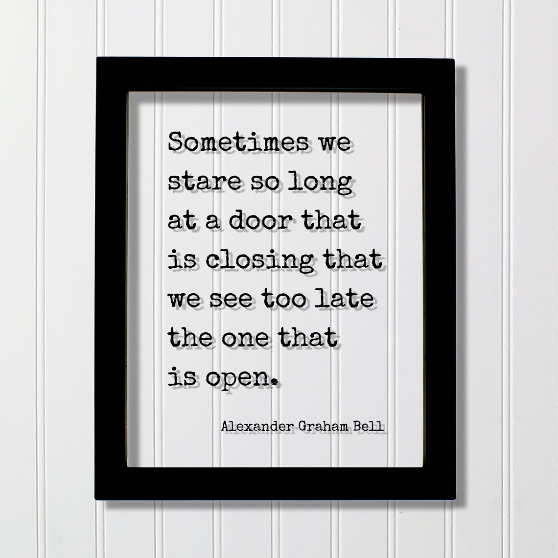 Alexander Graham Bell Open Door Closing Door Inspirational Quote Poster