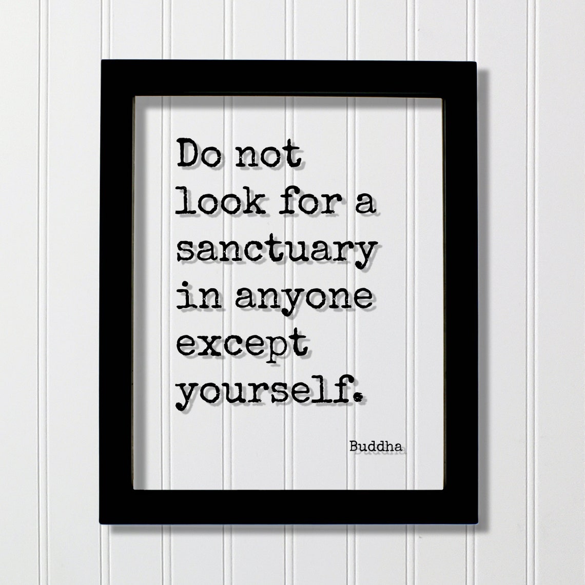Buddha Sanctuary Within Yourself Quote Typewriter Minimalist Poster