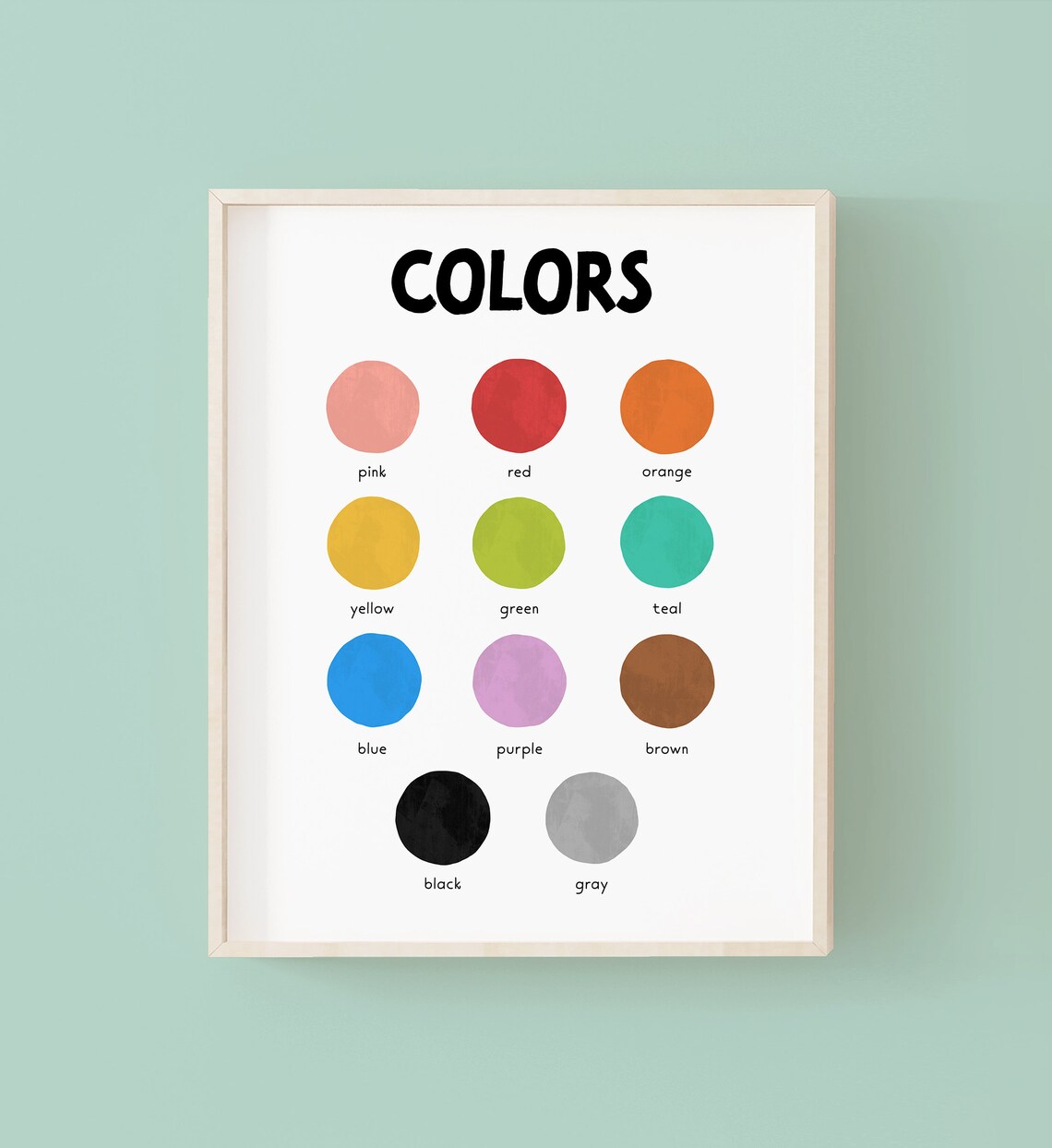 Rainbow Colors Poster, Classroom Learning Art Print - Image 3
